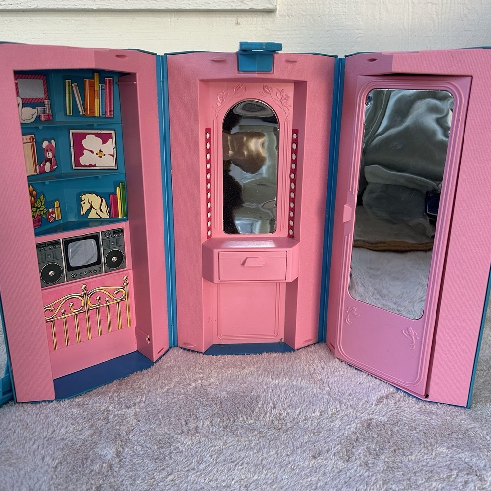 Vintage Barbie 1984 Home &‎ Office Foldable Playset Day To Night Fashion Hexagon